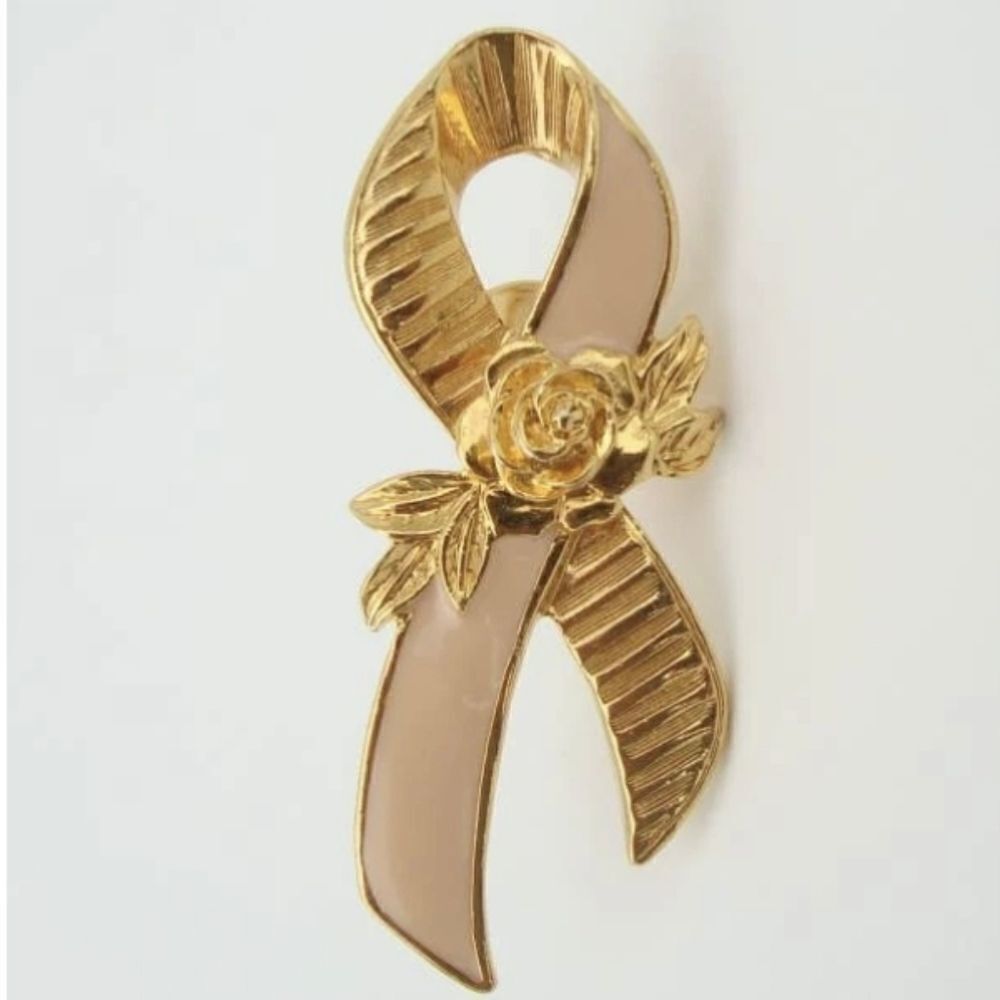 Avon Pink & Gold Breast Cancer Awareness Ribbon